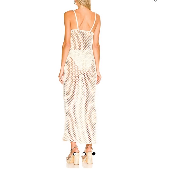 Misa Ursula Knit Crochet Dress/Swim Coverup in Natural - Picture 3 of 5